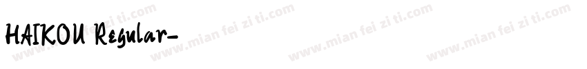 HAIKOU Regular字体转换